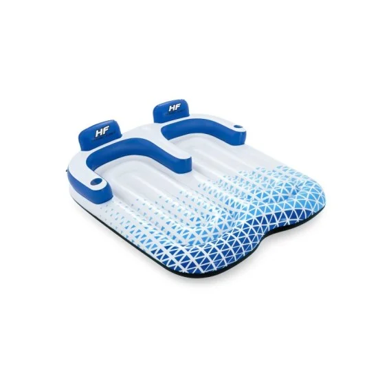 Bestway 1.96m x 1.93m indigo wave double lounge (contents:1 lounge, repair patch)